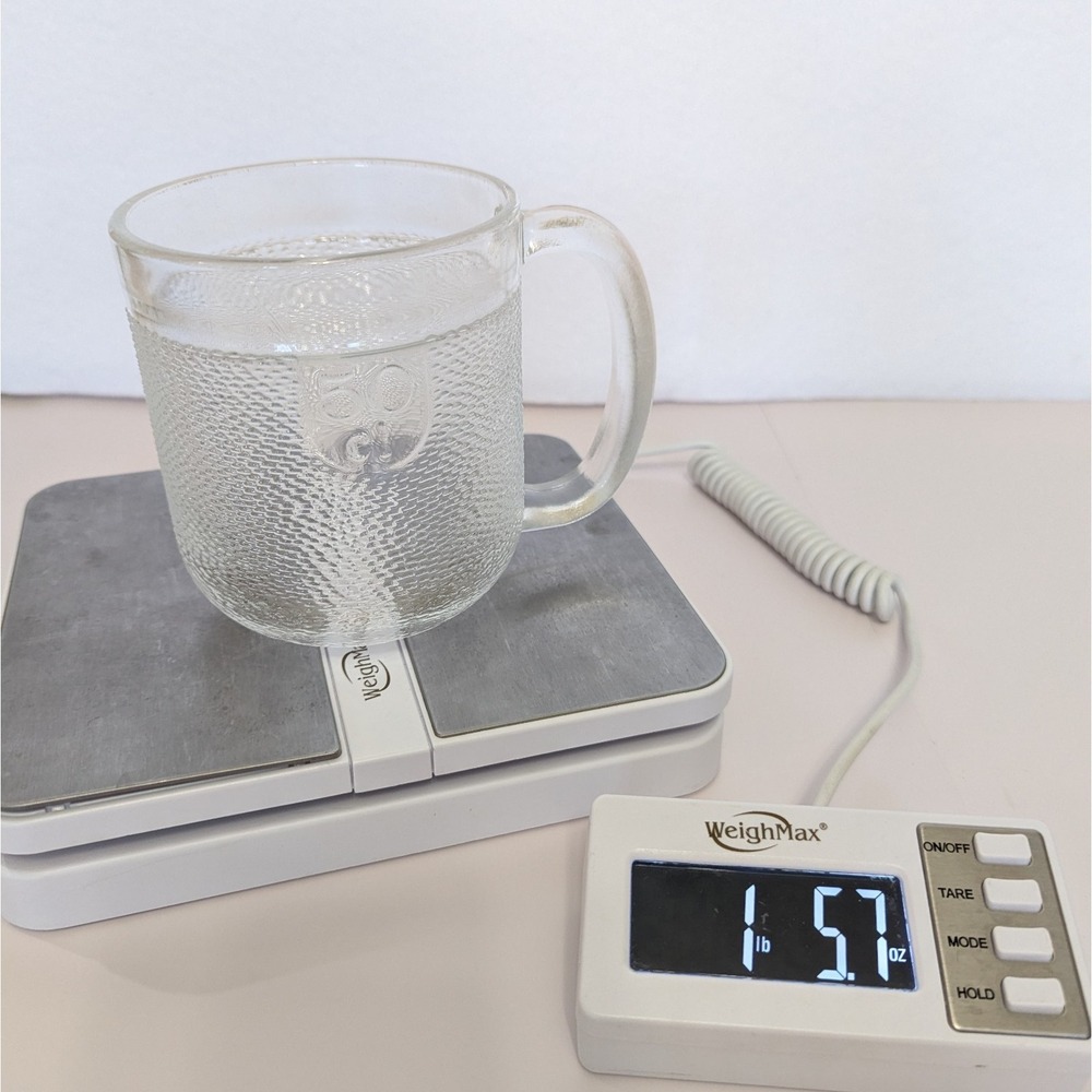 Iittala Krouvi 50cl Textured Clear Beer Glass Stein Cup w/Handle Made in Finland - Picture 8 of 8